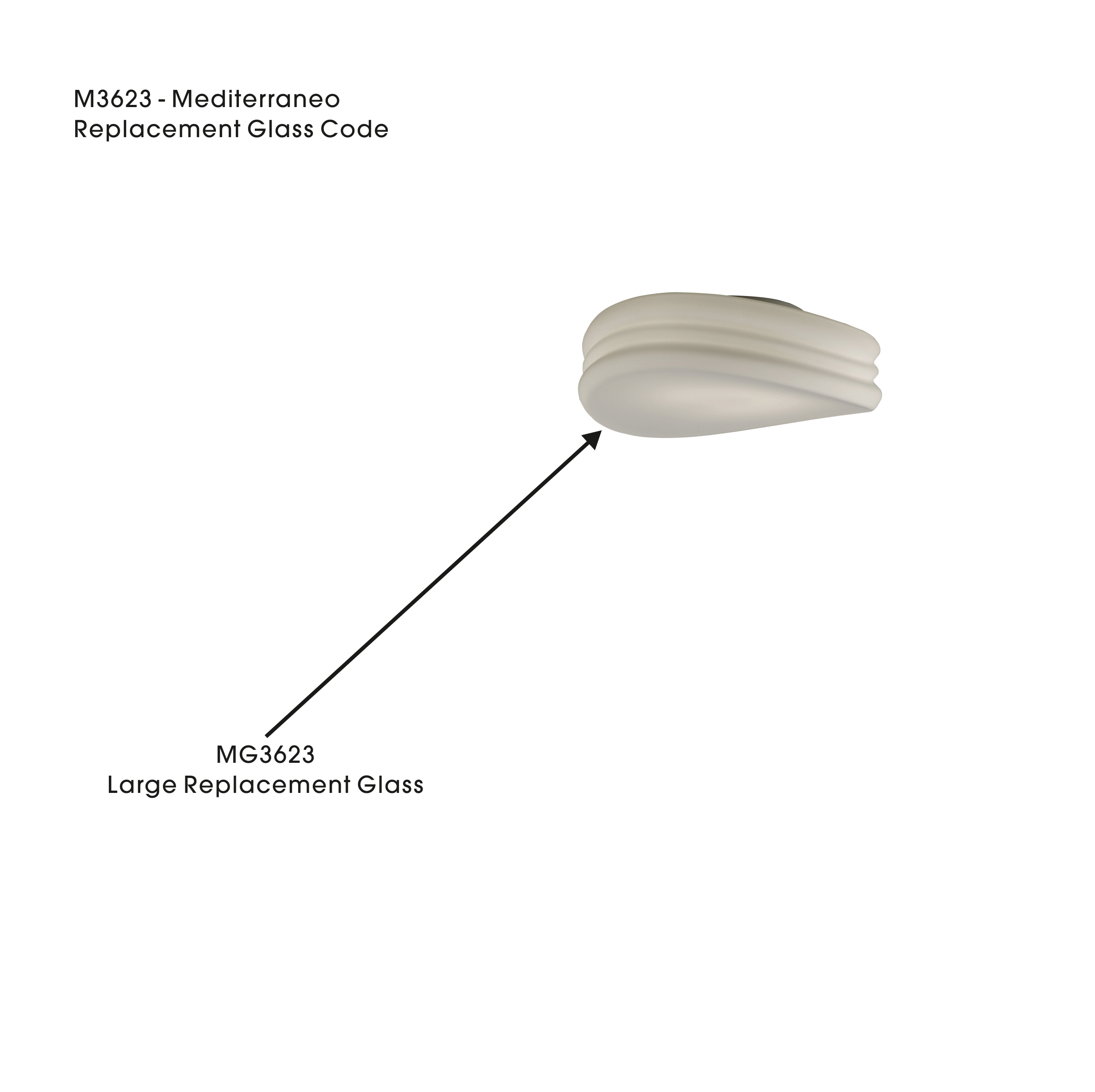 Mediterraneo Glass Large For M3623