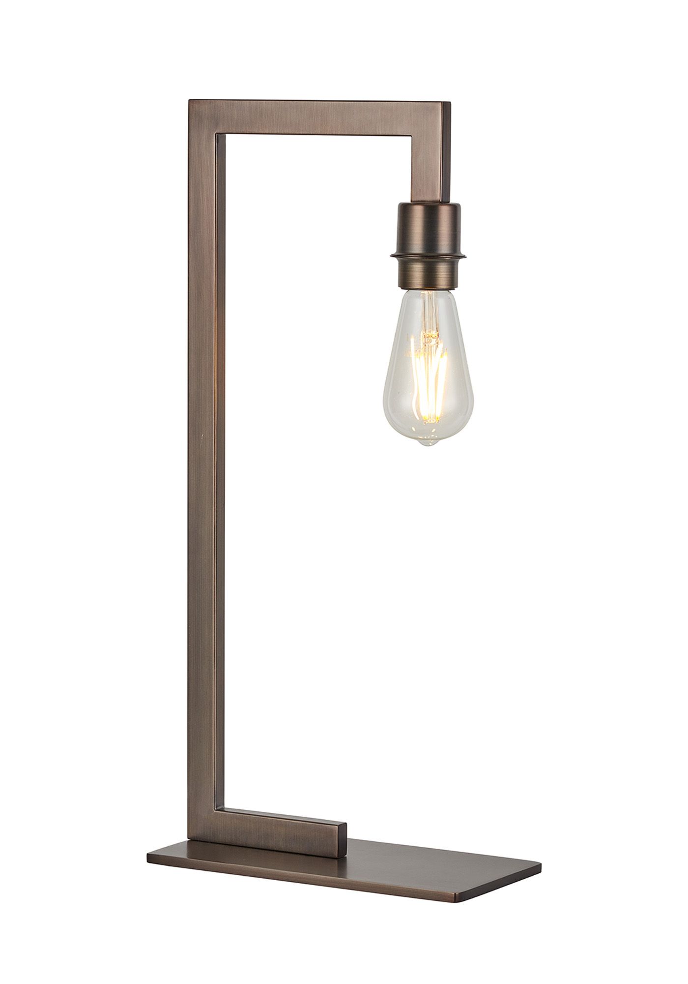 Nebbia Table Lamp Over Arm Without Shade, 1 Light E27, Matt Bronze