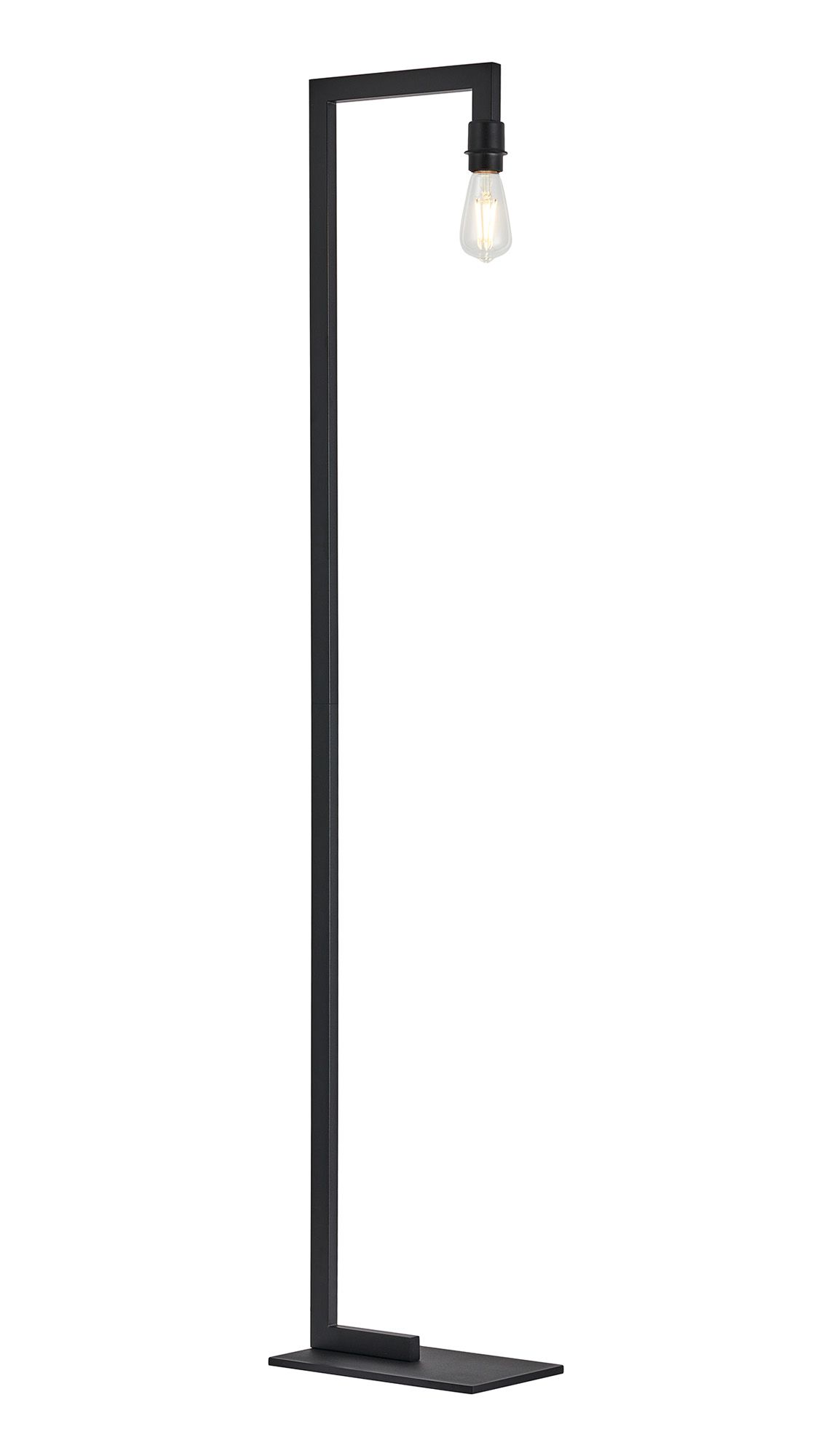 Nebbia Floor Lamp Over Arm Without Shade, 1 Light E27, Satin Black