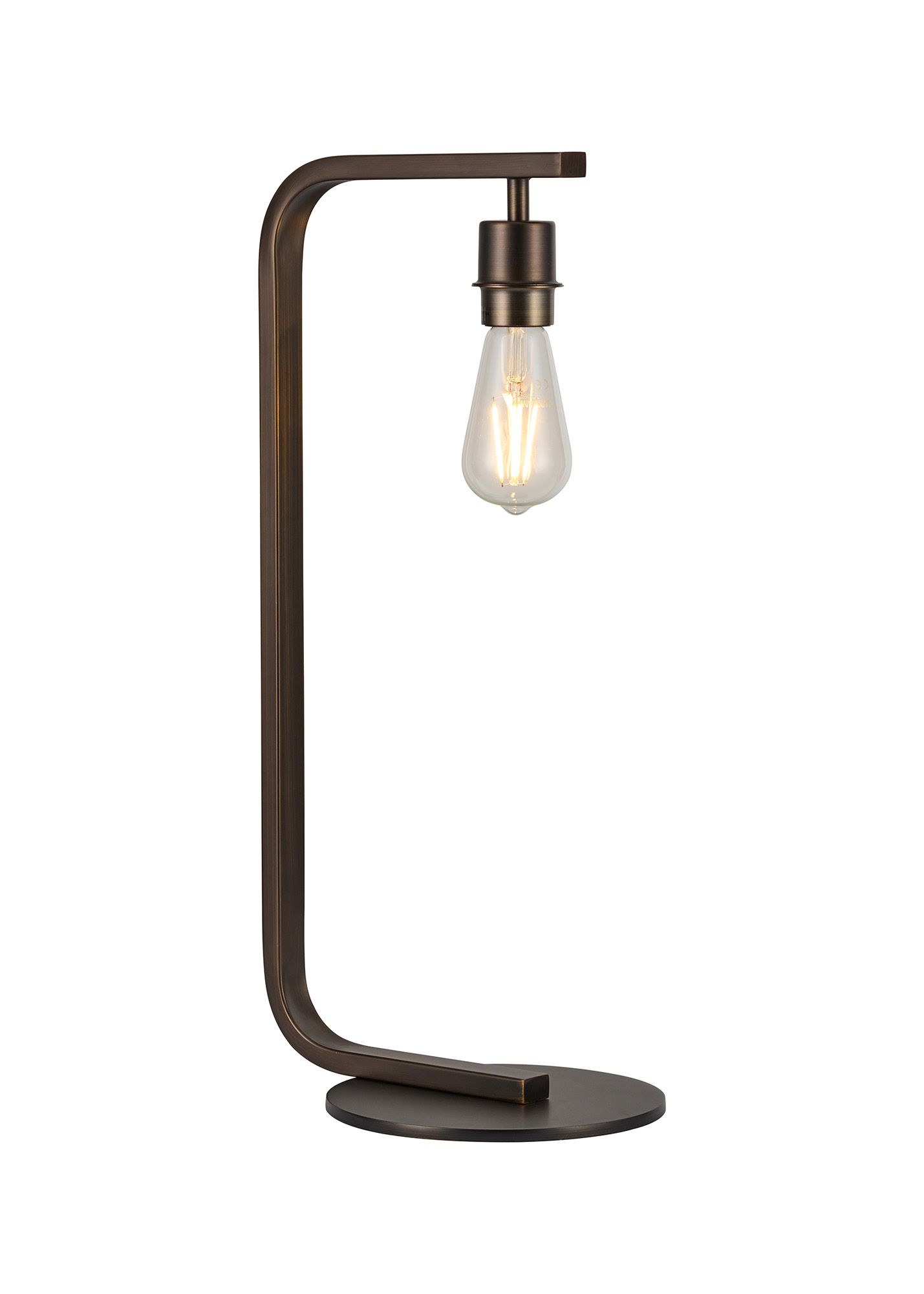 Nebbia Arc Table Lamp Without Shade, 1 Light E27, Matt Bronze
