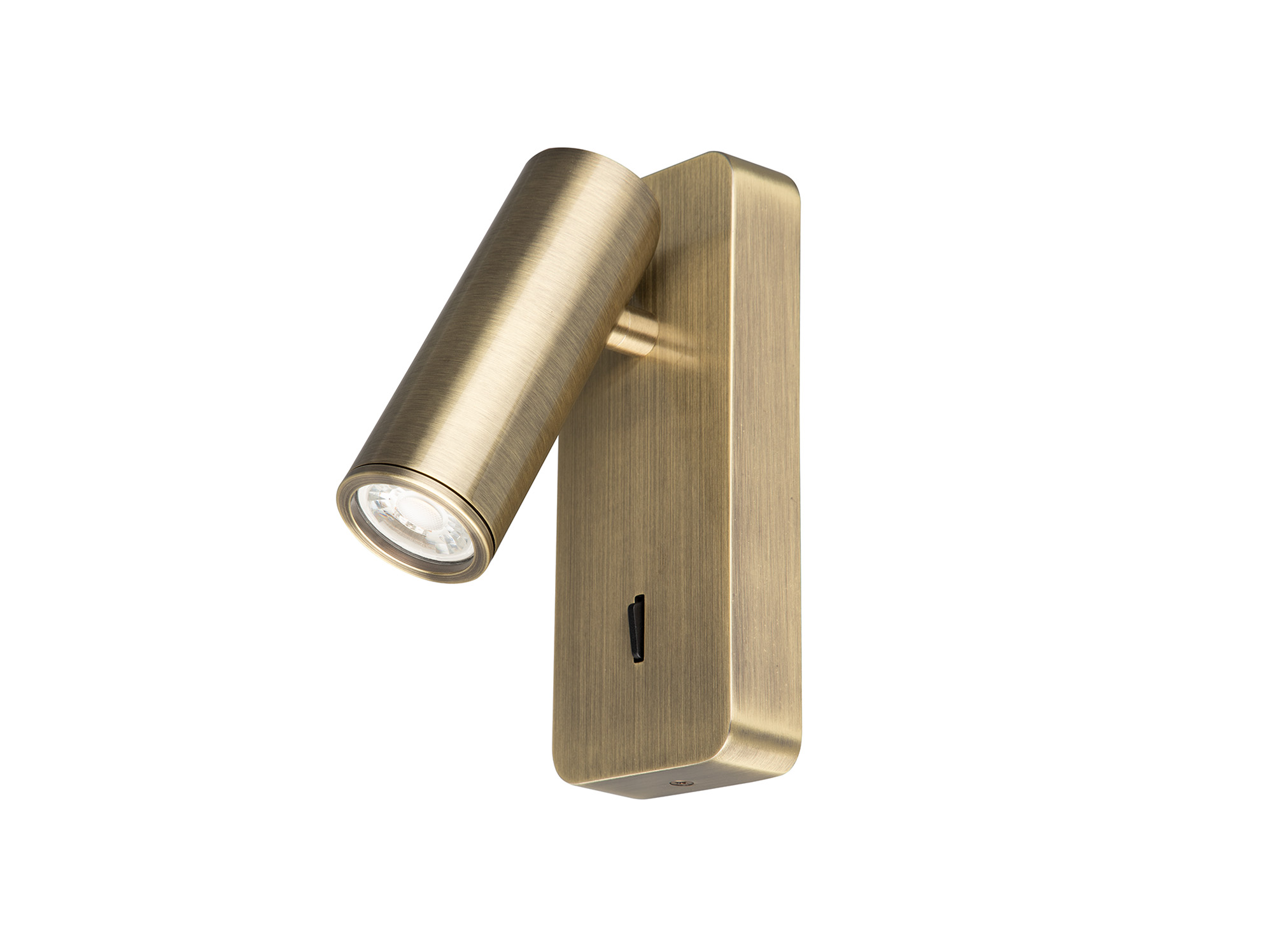Notte Wall Lamp Switched, 1 x 35mm GU10 (GU11) (Not Included), Antique Brass