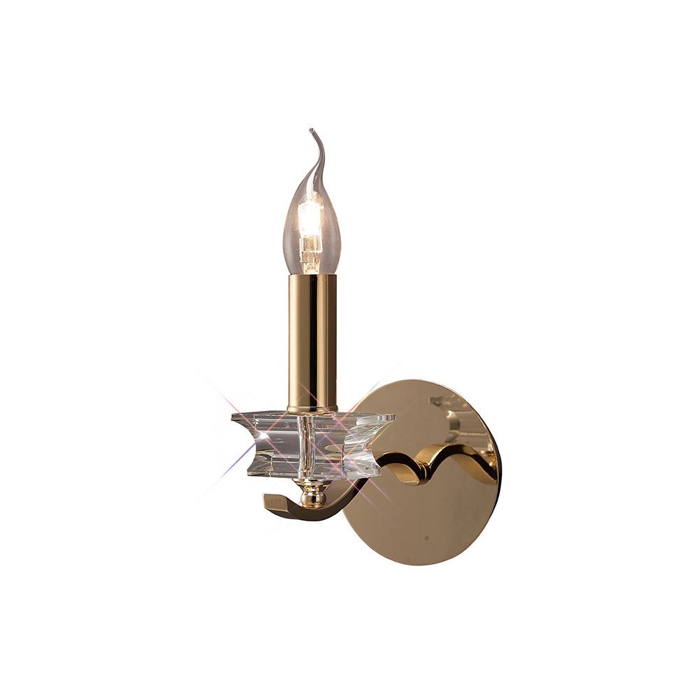 Nydia Wall Lamp 1 Light E14 French Gold/Crystal