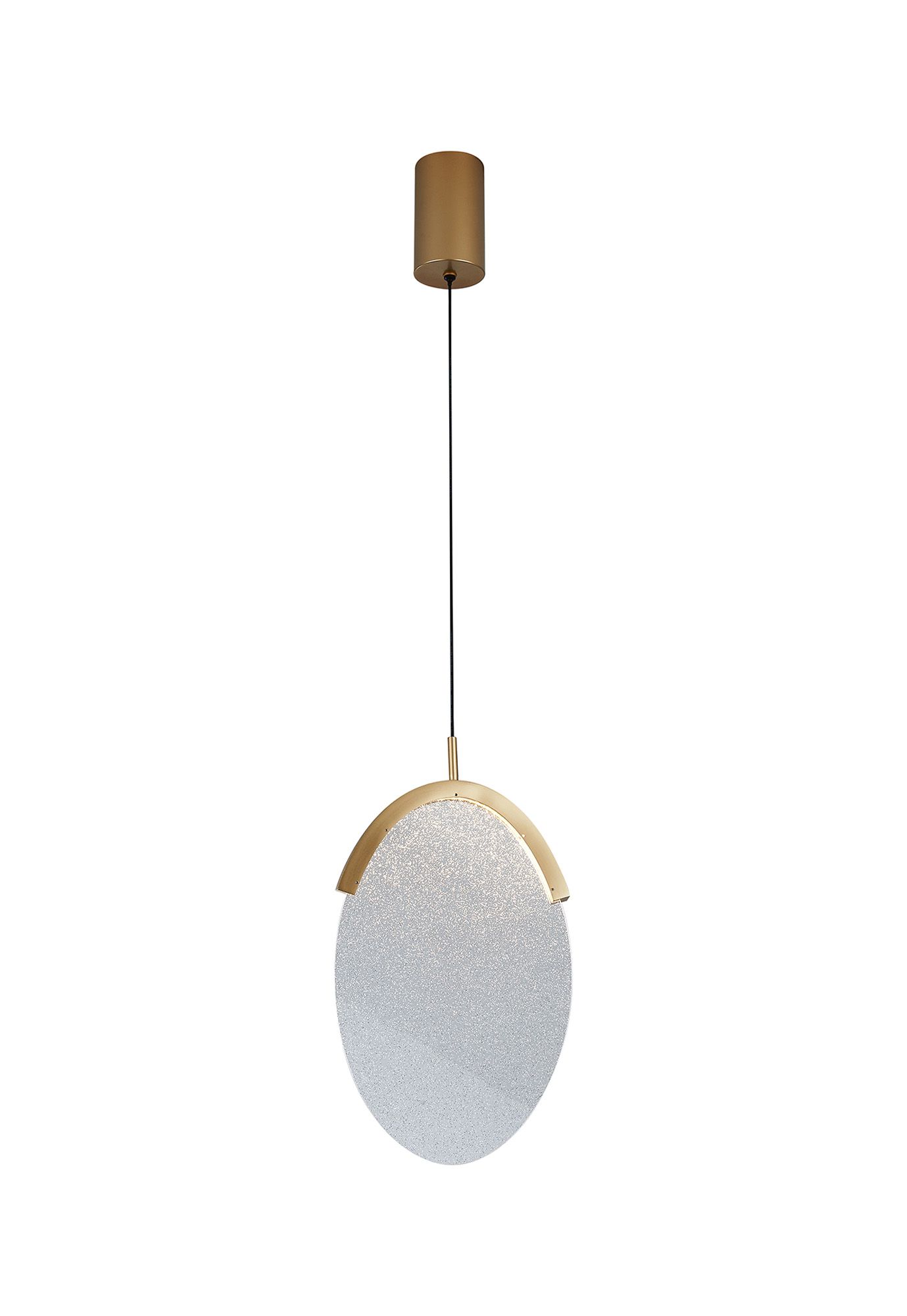 Oasis 25.5cm 1 Light Pendant, 12W LED, 3000K, 1465lm, Triac Dimmable, Gold, 3yrs Warranty