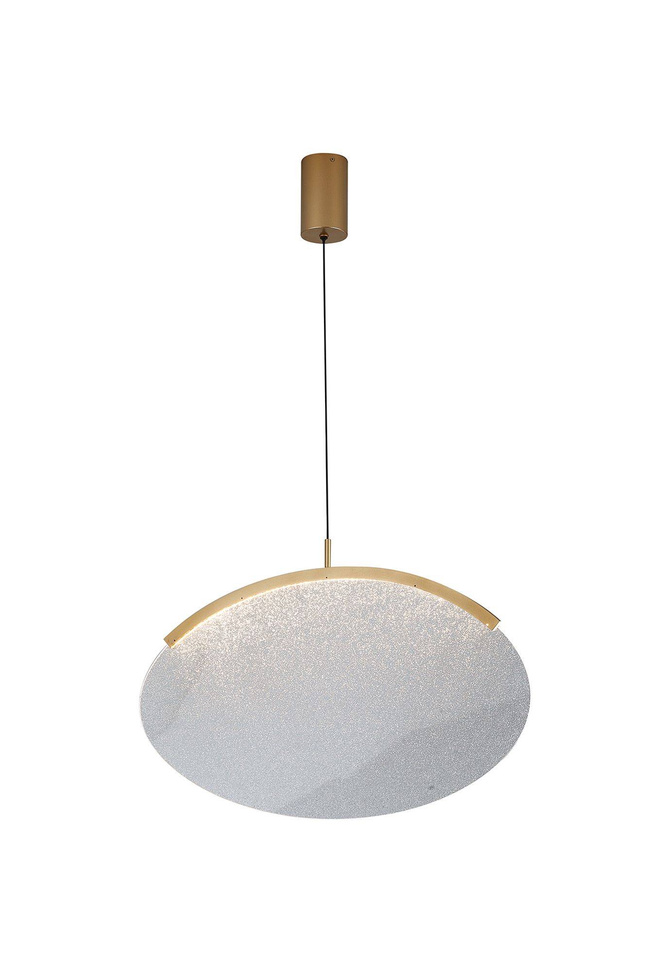 Oasis 63.5cm 1 Light Pendant, 15W LED, 3000K, 1970lm, Triac Dimmable, Gold, 3yrs Warranty