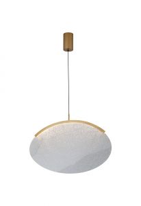 Oasis 63.5cm 1 Light Pendant, 15W LED, 3000K, 1970lm, Triac Dimmable, Gold, 3yrs Warranty