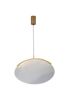 Oasis 63.5cm 1 Light Pendant, 15W LED, 3000K, 1970lm, Triac Dimmable, Gold, 3yrs Warranty