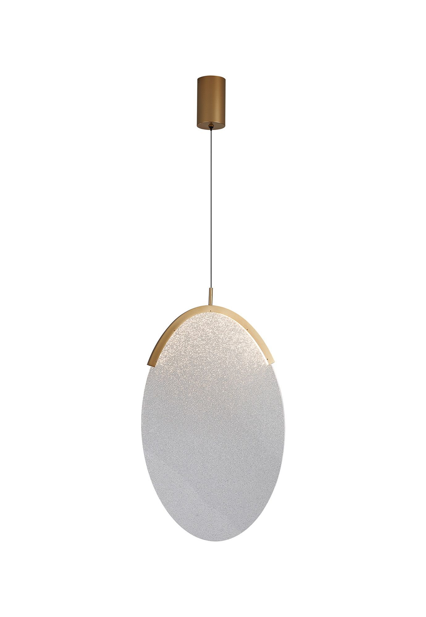 Oasis 39cm 1 Light Pendant, 15W LED, 3000K, 1970lm, Triac Dimmable, Gold, 3yrs Warranty