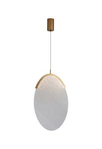 Oasis 39cm 1 Light Pendant, 15W LED, 3000K, 1970lm, Triac Dimmable, Gold, 3yrs Warranty