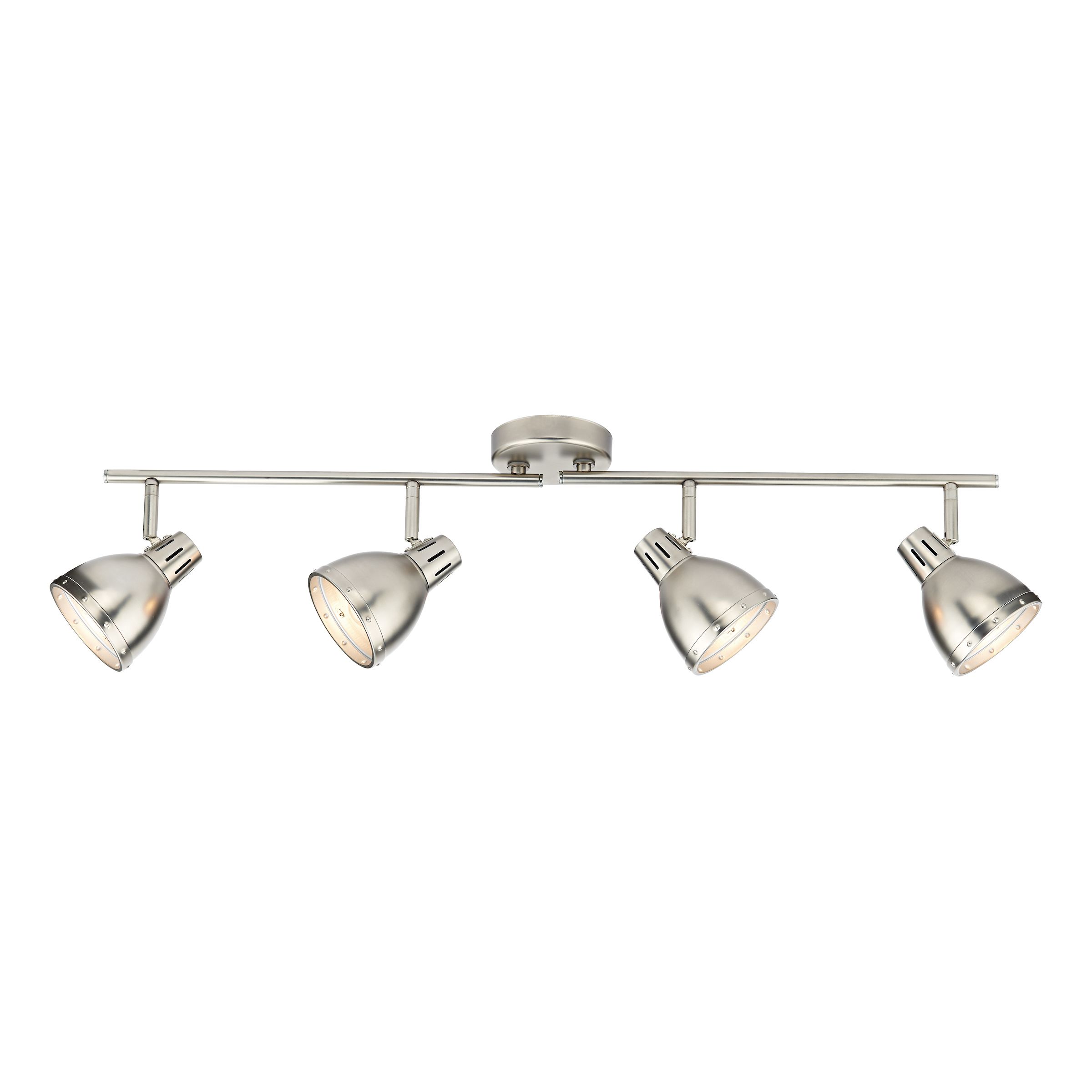 Cerveceros 4 Light  E14 Antique Chrome Adjustable Linear Bar Spotlight