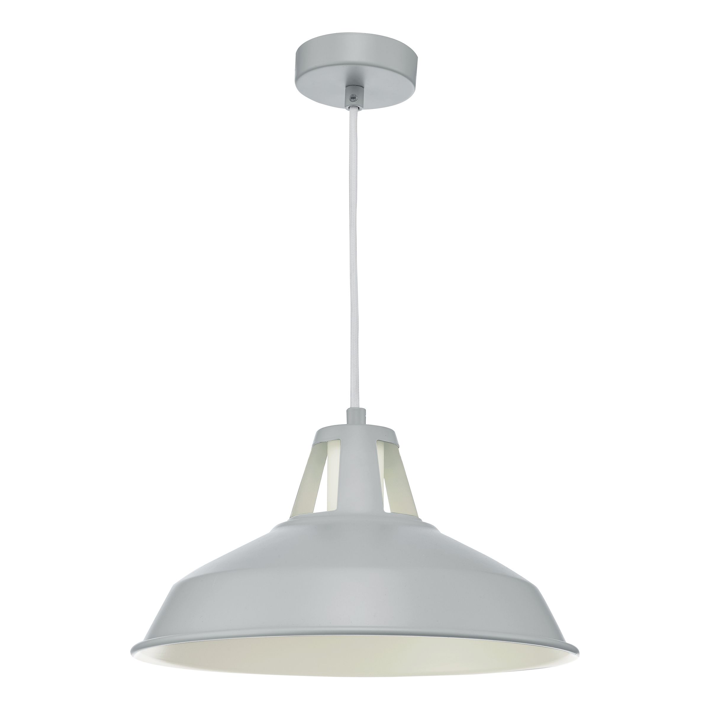 Cacha 1 Light E27 Leyenda Adjustable Pendant With Cream Inner