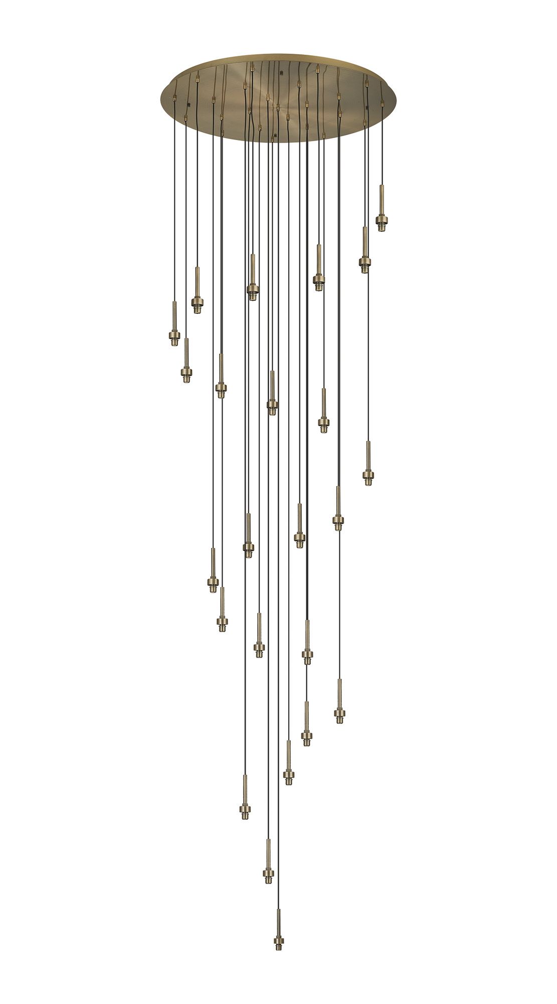 Penton 85cm Antique Brass 24 Light G9 Universal 5m Round Multiple Pendant (FRAME ONLY), For A Vast Range Of Shades, Item Weight: 15.6kg