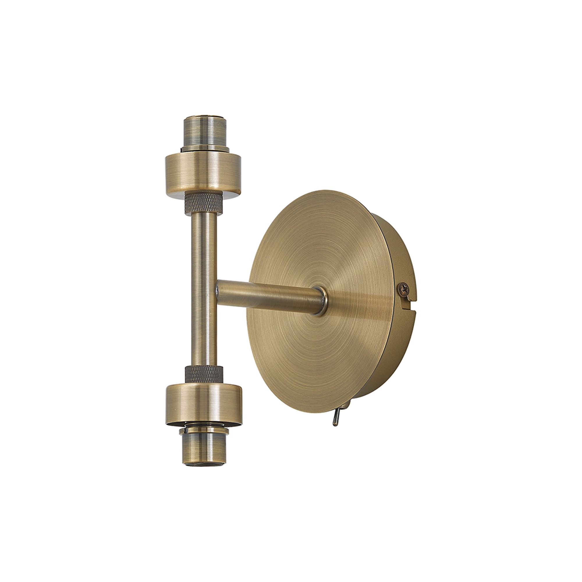 Penton Antique Brass 2 Light G9 Universal Switched Up / Down Wall Lamp (FRAME ONLY), For A Vast Range Of Glass Shades