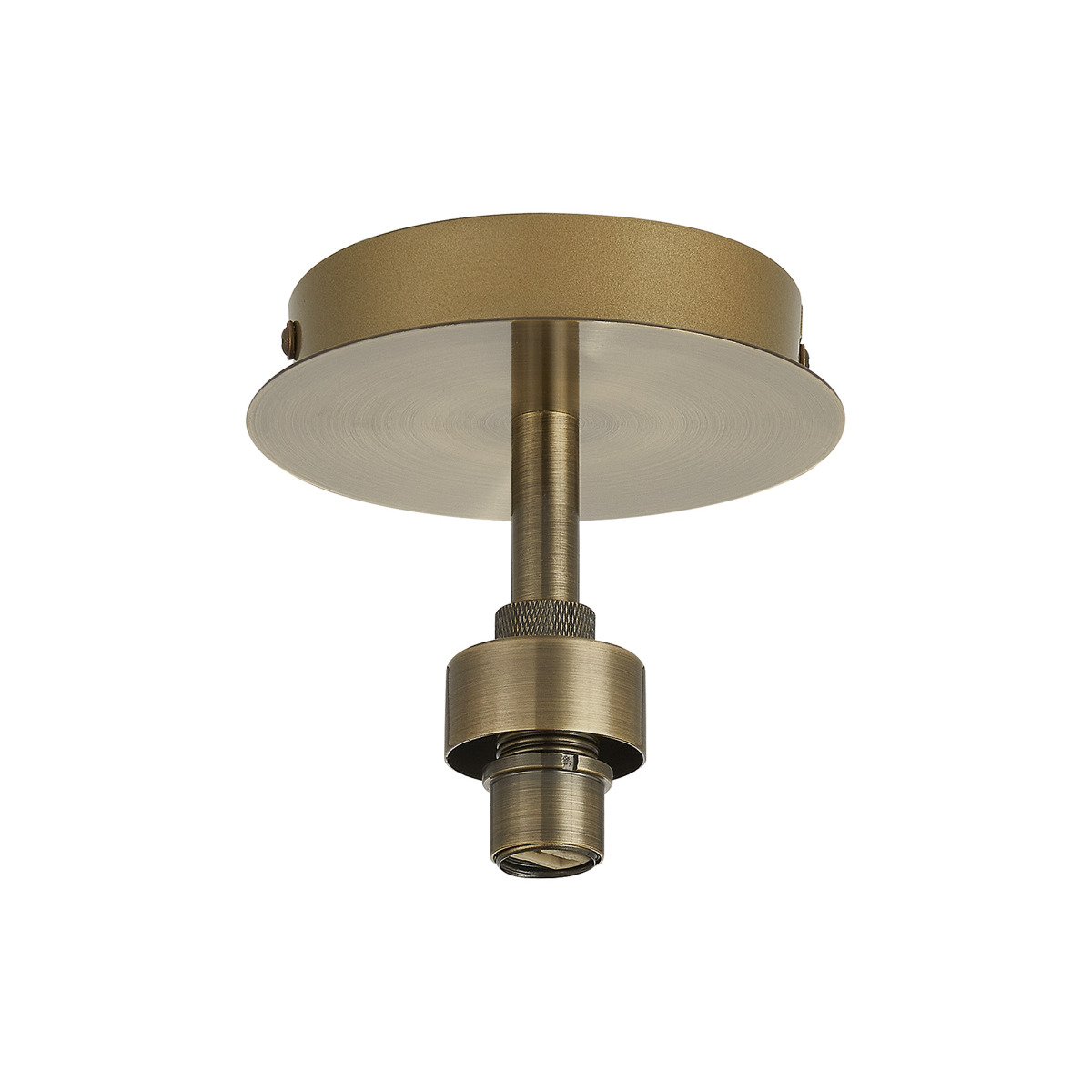 Penton 12cm Antique Brass 1 Light G9 Universal Flush Light (FRAME ONLY), For A Vast Range Of Glass Shades