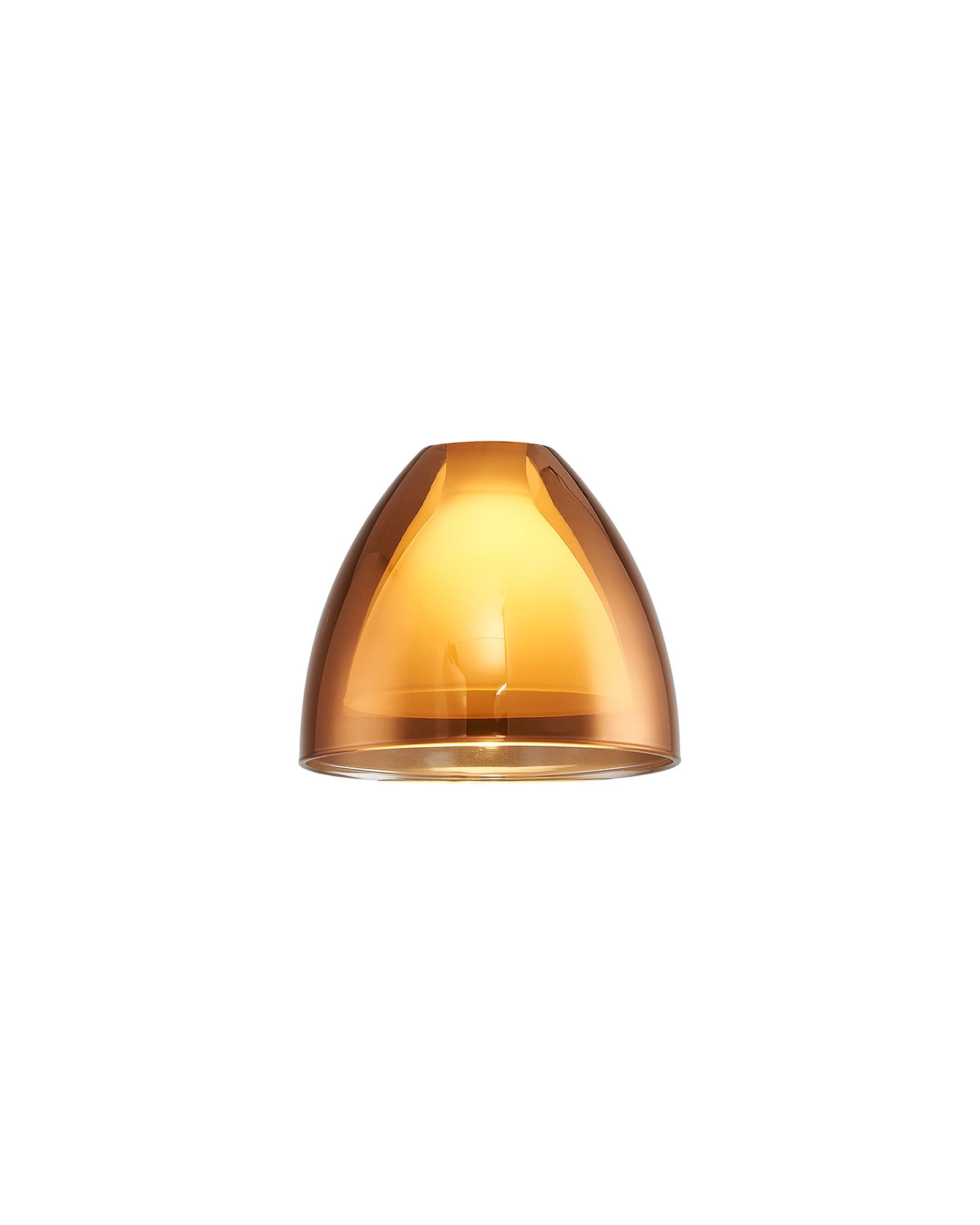 Penton 12x10cm Curved Cone Copper With Inner Opal Cone (U) Glass Shade