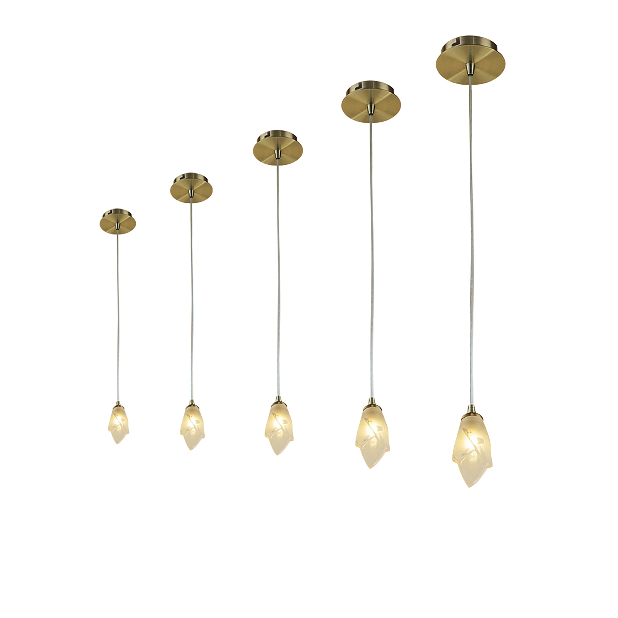Pietra 10cm Pendant 1 Light G9, Antique Brass
