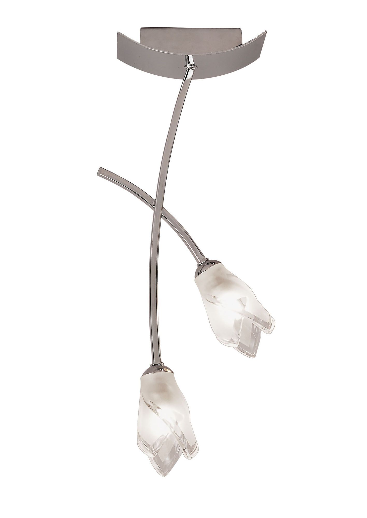 Pietra Ceiling 2 Light G9, Polished Chrome
