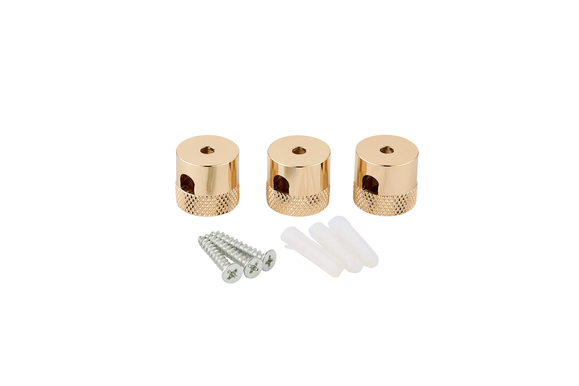 Prema Metal Wall/Ceiling Universal Cable Clamp For Fabric Cables, French Gold (3 Pack)