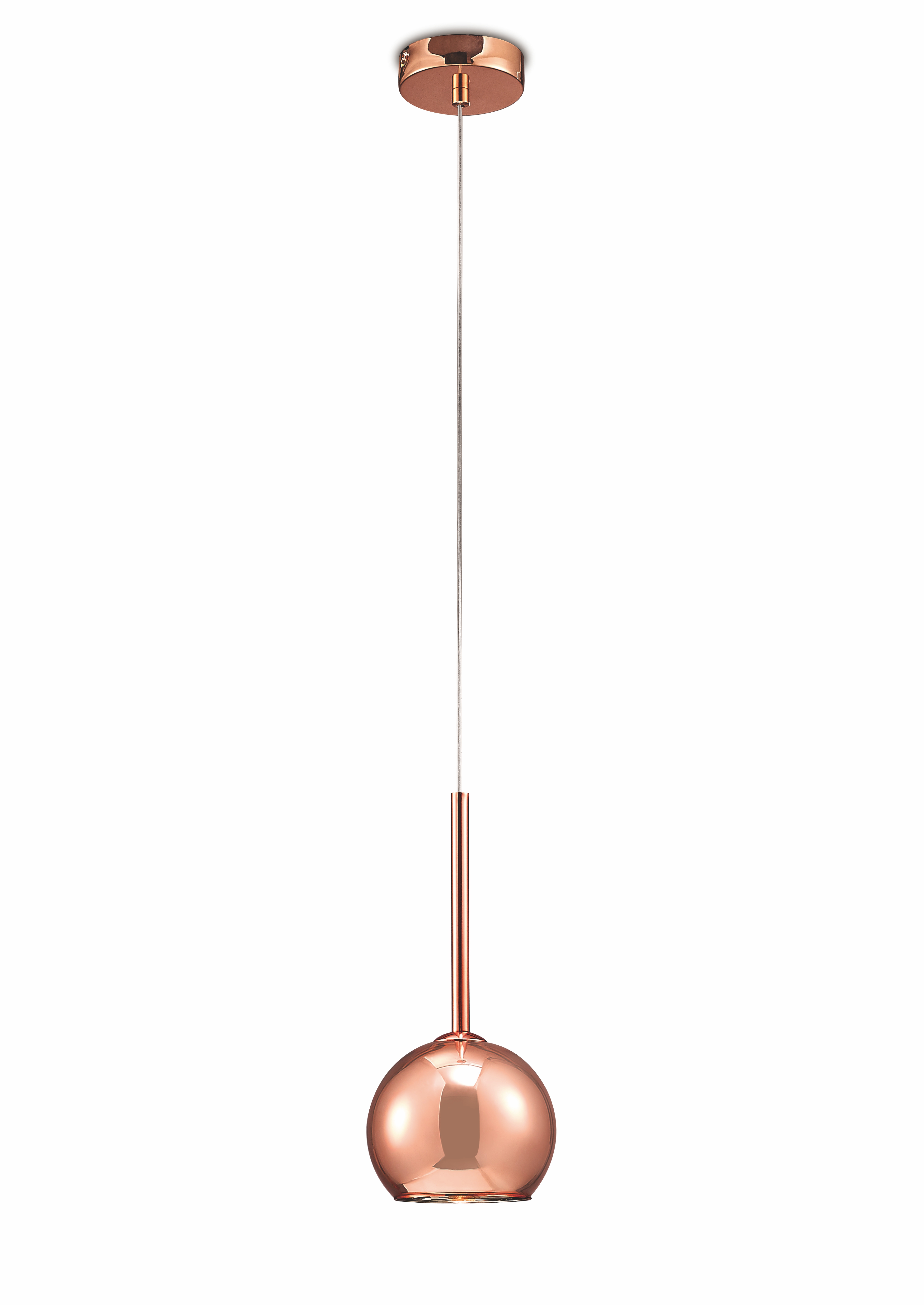 Regina 14cm Single Pendant 1 Light G9 Copper/Copper Glass