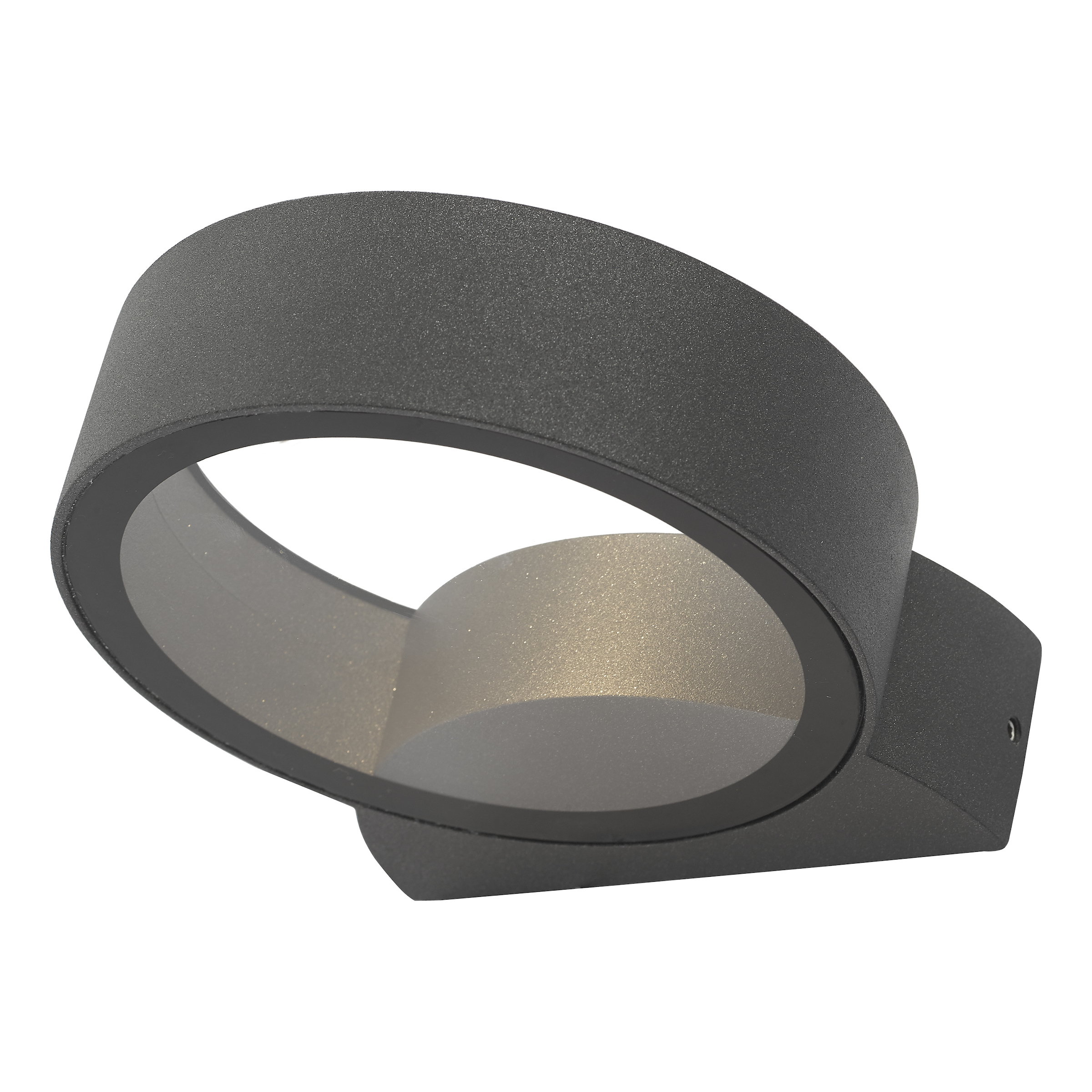 Hierbabuena 1 Light 5W Anthracite Outdoor IP65 Wall Light With Round Glass Panel