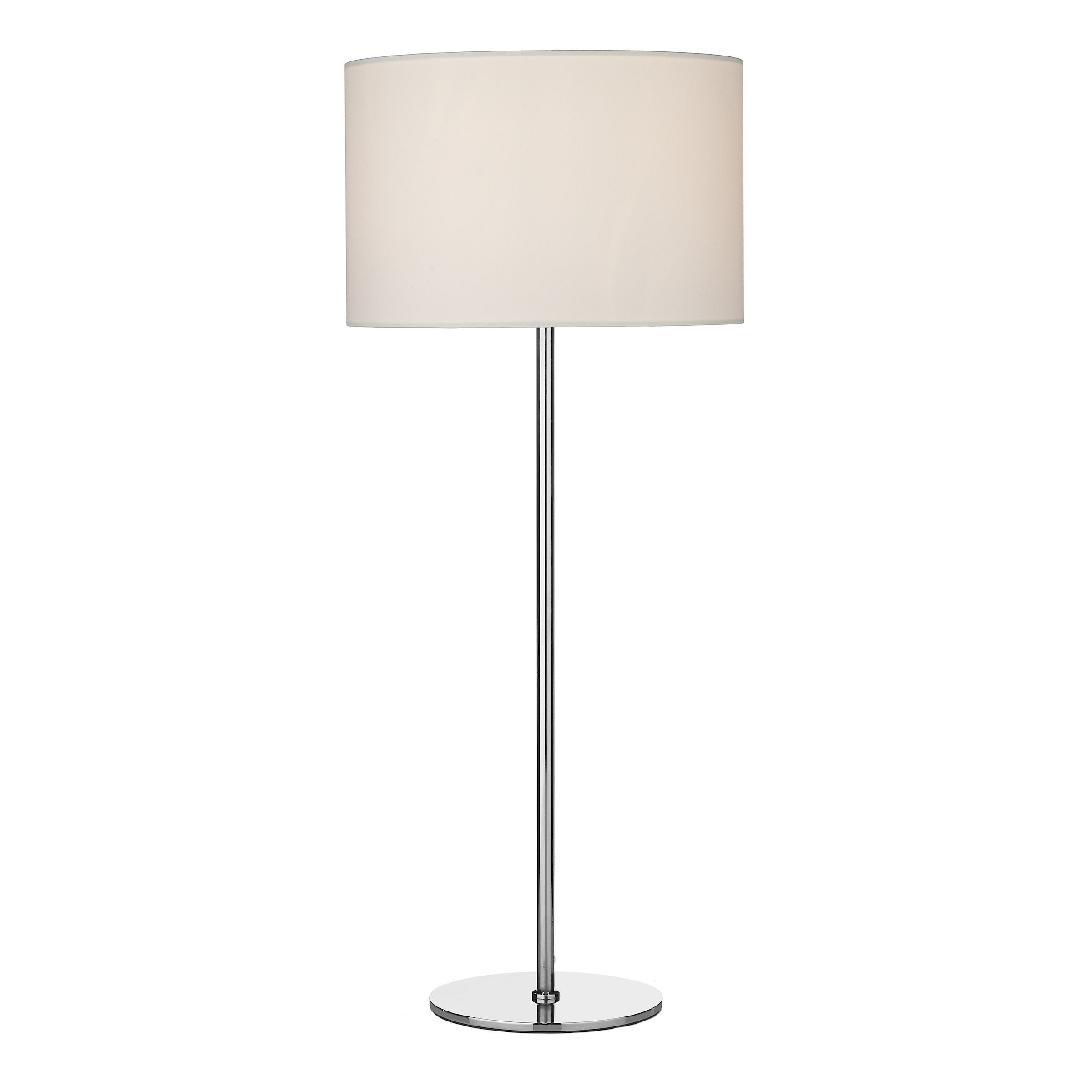 Comino 1 Light E27 Satin Chrome Table Lamp With Inline Switch (Base Only)