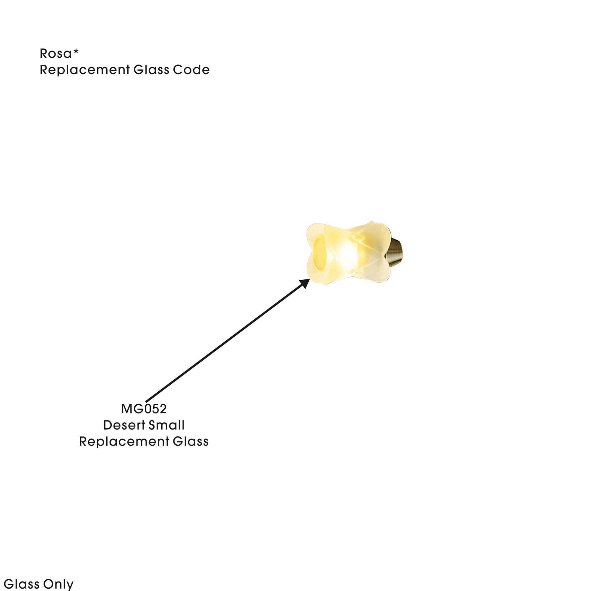 Rose Desert Small Inside Replacement Glass Amber