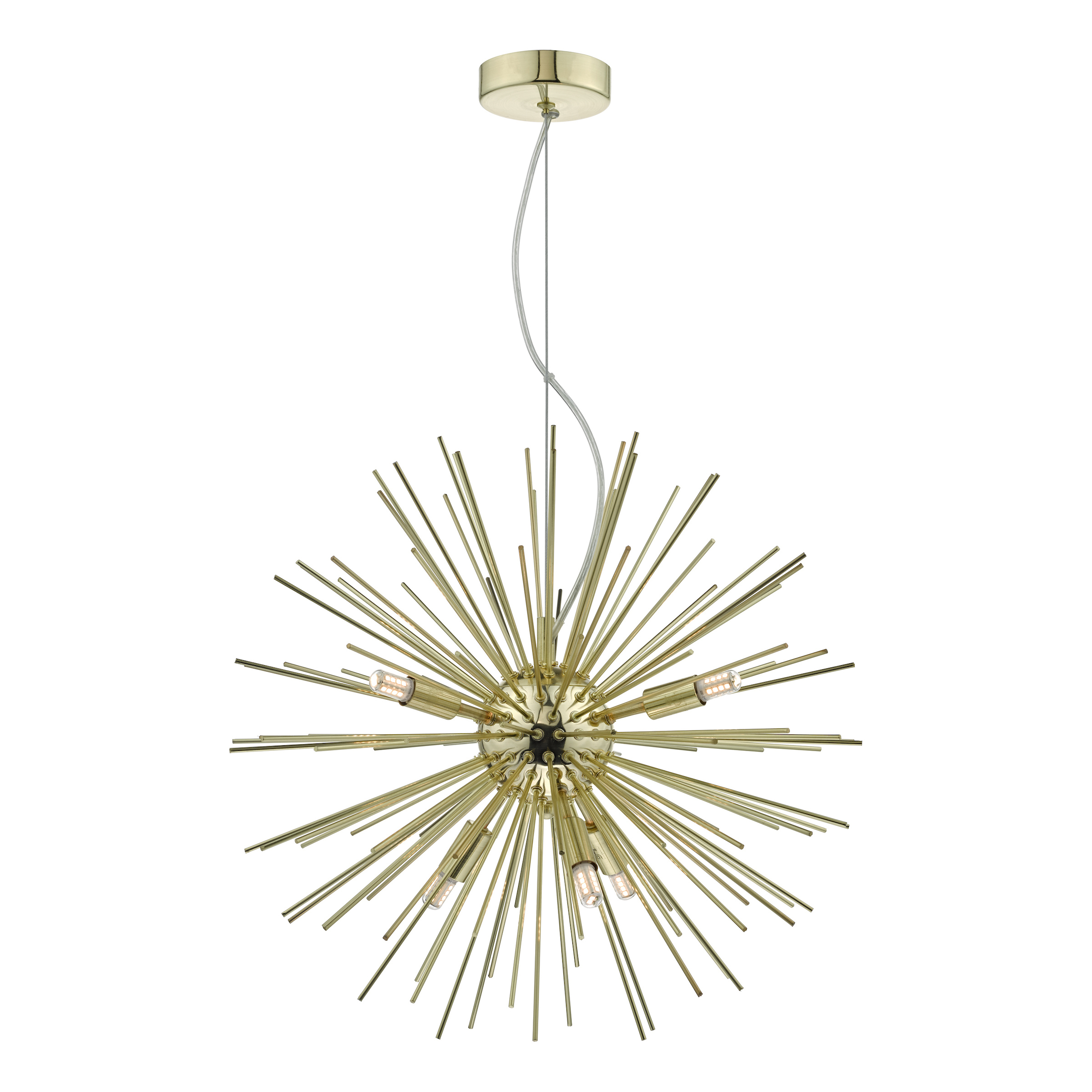 Escalonia 6 Light G9 Gold Adjustable Starburst Pendant