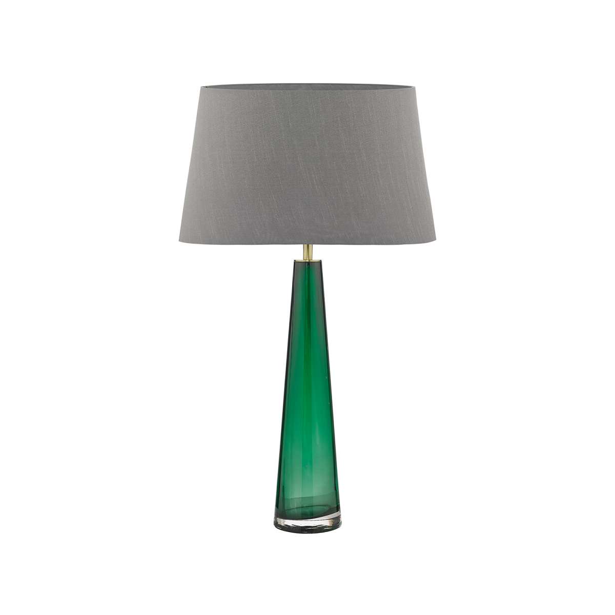 Alcachofa 1 Light E27 Green Glass Table Lamp With Inline Switch C/W Fuego Leyenda Faux Silk Tapered 35cm Armario Shade