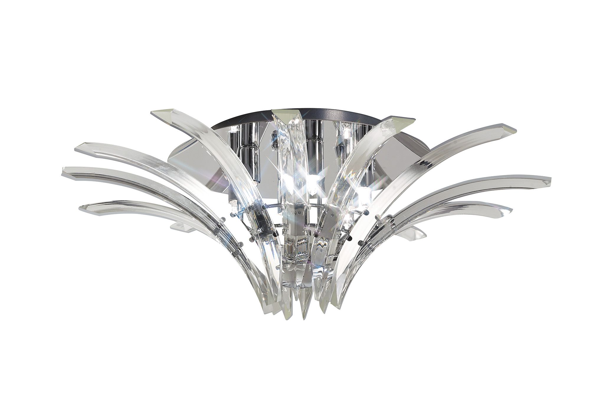 Sinclair 45cm Flush Ceiling 4 Light G9 Polished Chrome