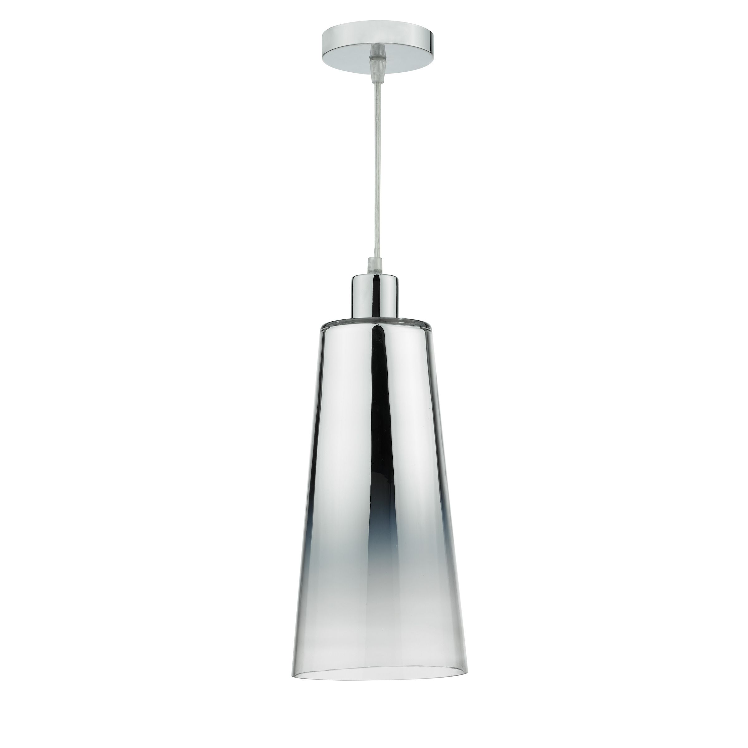 Berenjena E27 Non Electric Smoked Mirror Cone Shaped Glass Shade (Glass Shade Only)