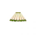 Sonoma Tiffany 30cm Non-Electric Shade, Green/Cream/Crystal. Suitable For E27 or B22 Pendants