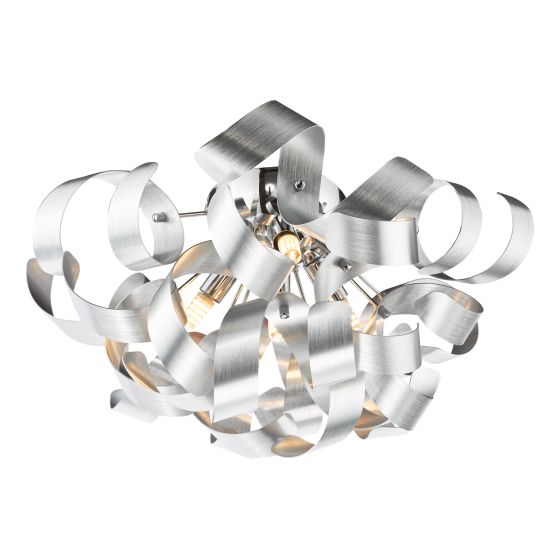 Bonete 4 Light G9 Polished Chrome Ceiling Fitting With Aluminium Ribbins