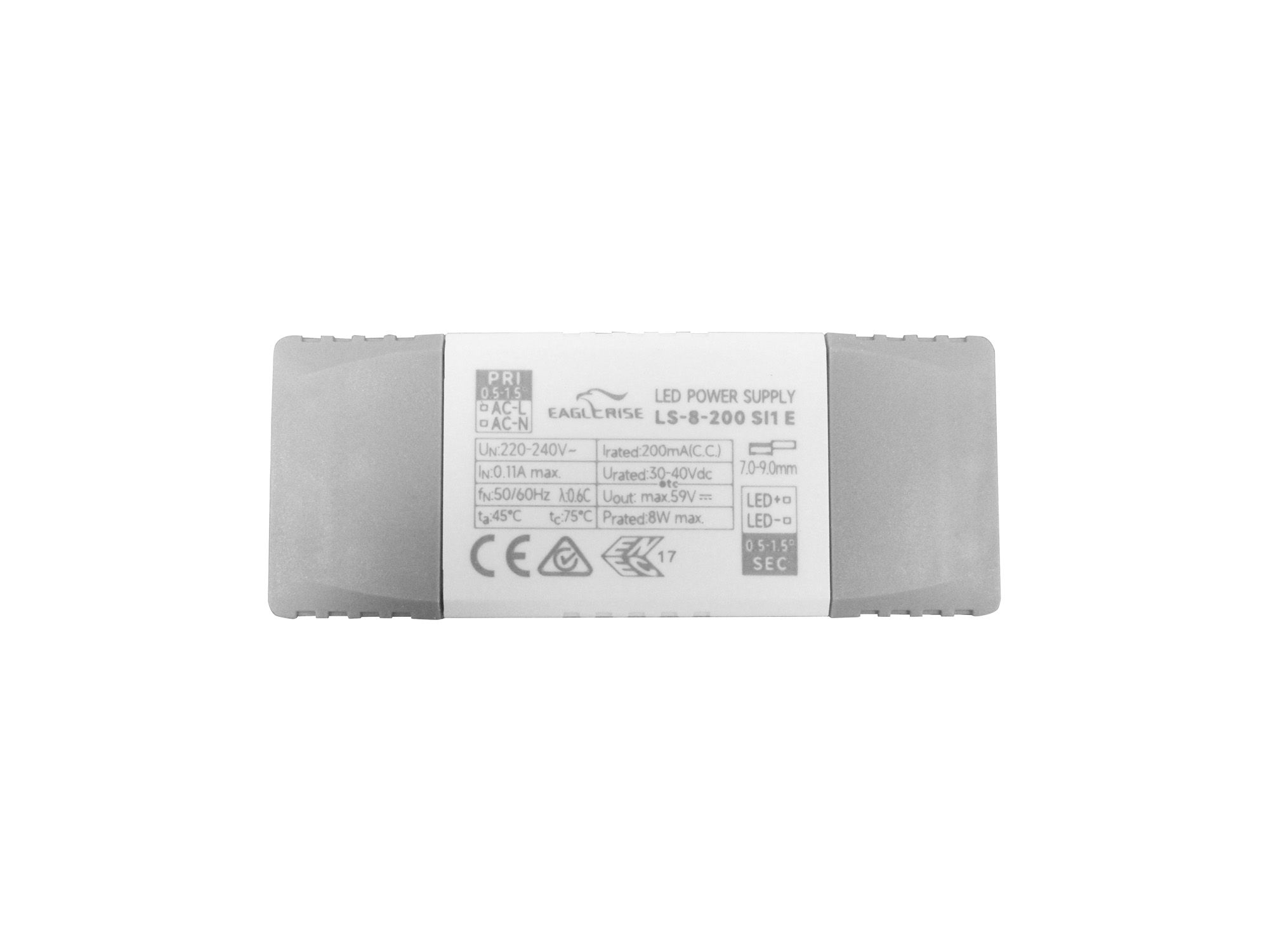 Tampa, 8W, 200mA, LED Driver, On/Off, 3yrs Warranty