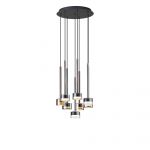 Tonic 41cm Round Dimmable Pendant, 8 Light, With Replaceable 12W LEDs, 4000K, Black/Chrome/Bronze/Copper