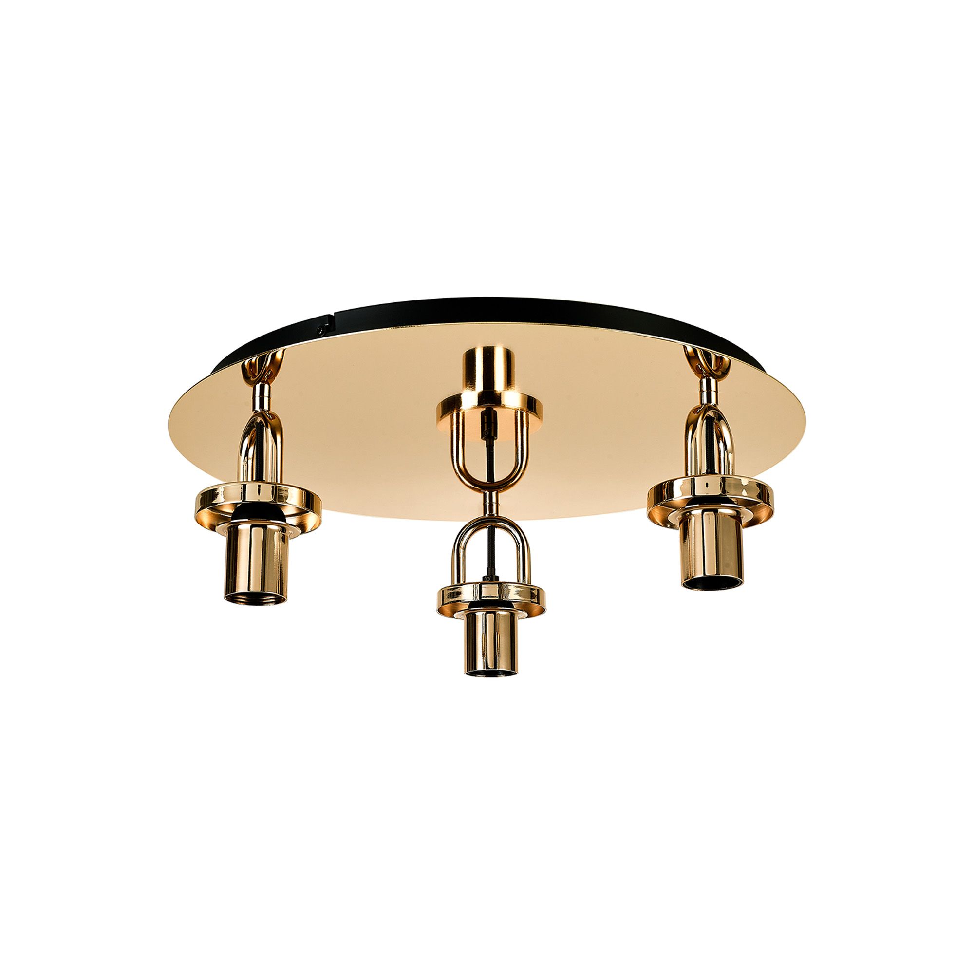 Vista 45cm Light Flush Ceiling Light, (FRAME ONLY), 3 x E27, French Gold