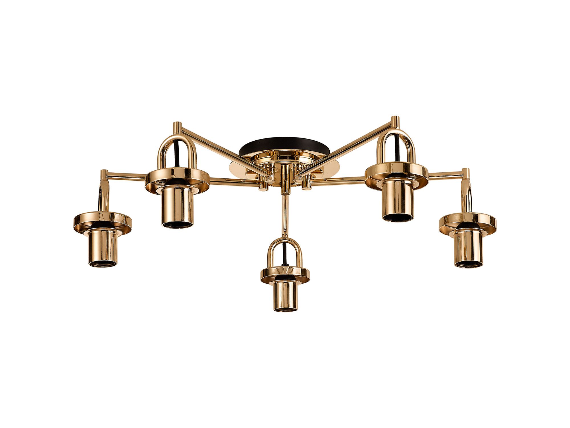 Vista 64.5cm Semi Flush Ceiling Light, (FRAME ONLY), 5 x E27, French Gold