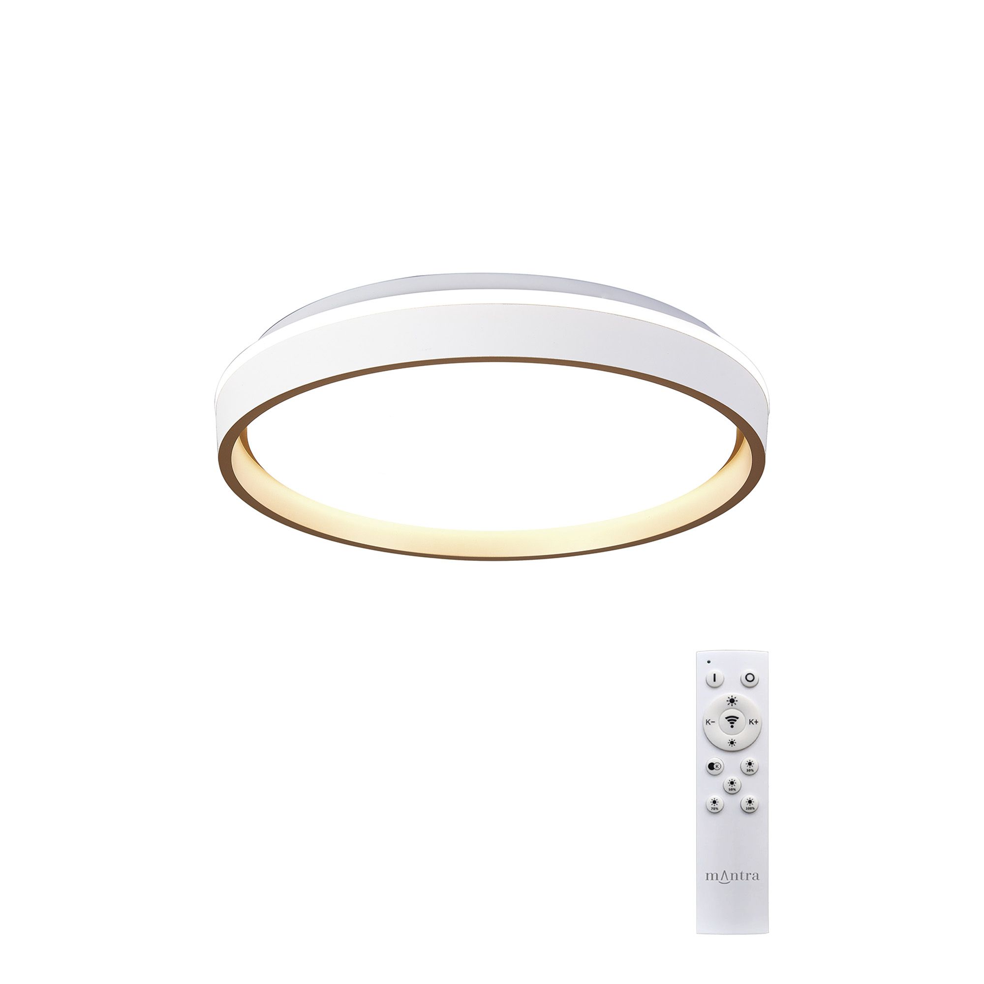 Verona 40cm Round Ceiling 40W LED With Remote Control 2700K-5000K, 5400lm, Gold, 3yrs Warranty