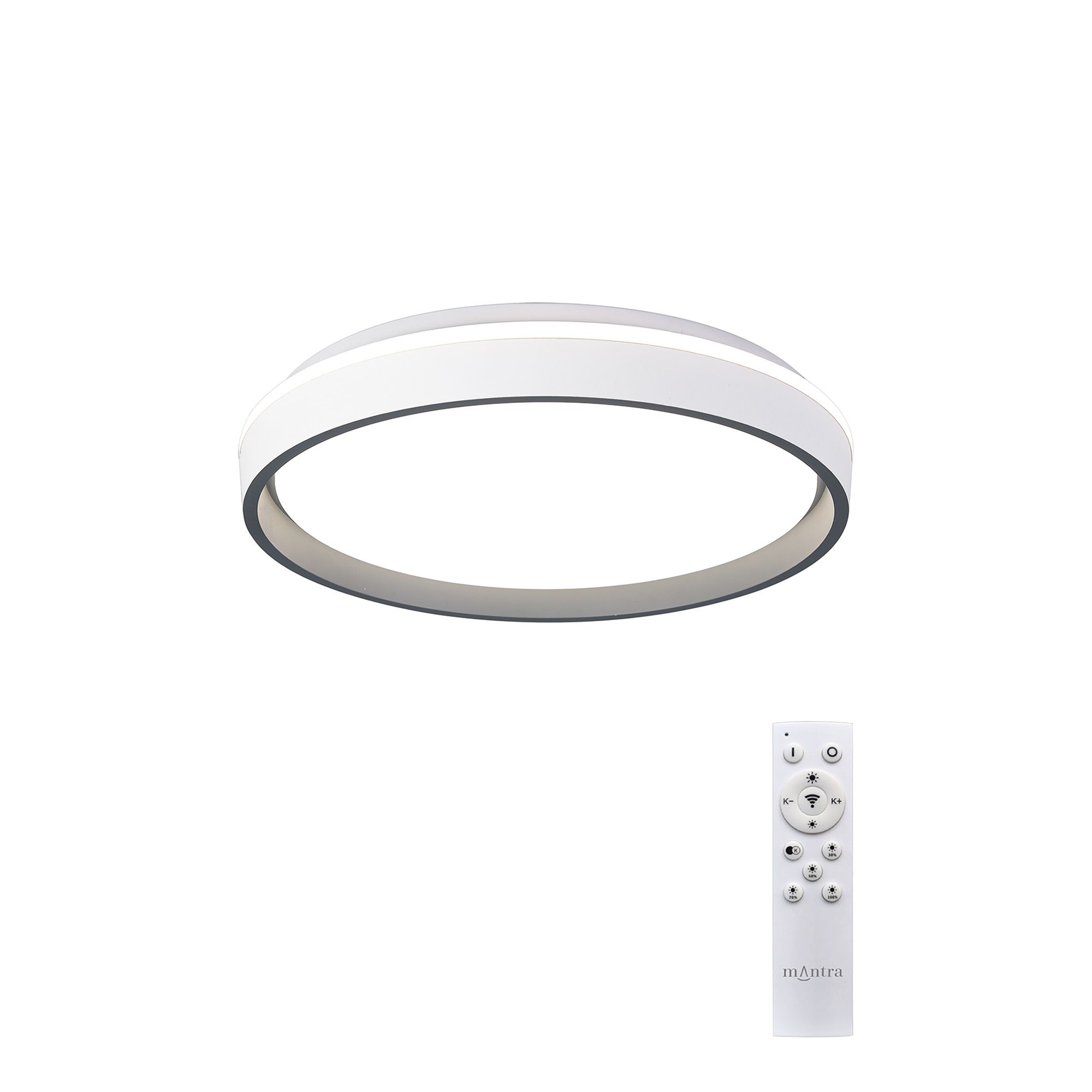 Verona 40cm Round Ceiling 40W LED With Remote Control 2700K-5000K, 5400lm, Grey, 3yrs Warranty