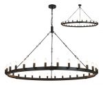 Vertex 1.6m Semi Flush/Pendant, 30 Light E14, Satin Black (ITEM REQUIRES CONSTRUCTION)