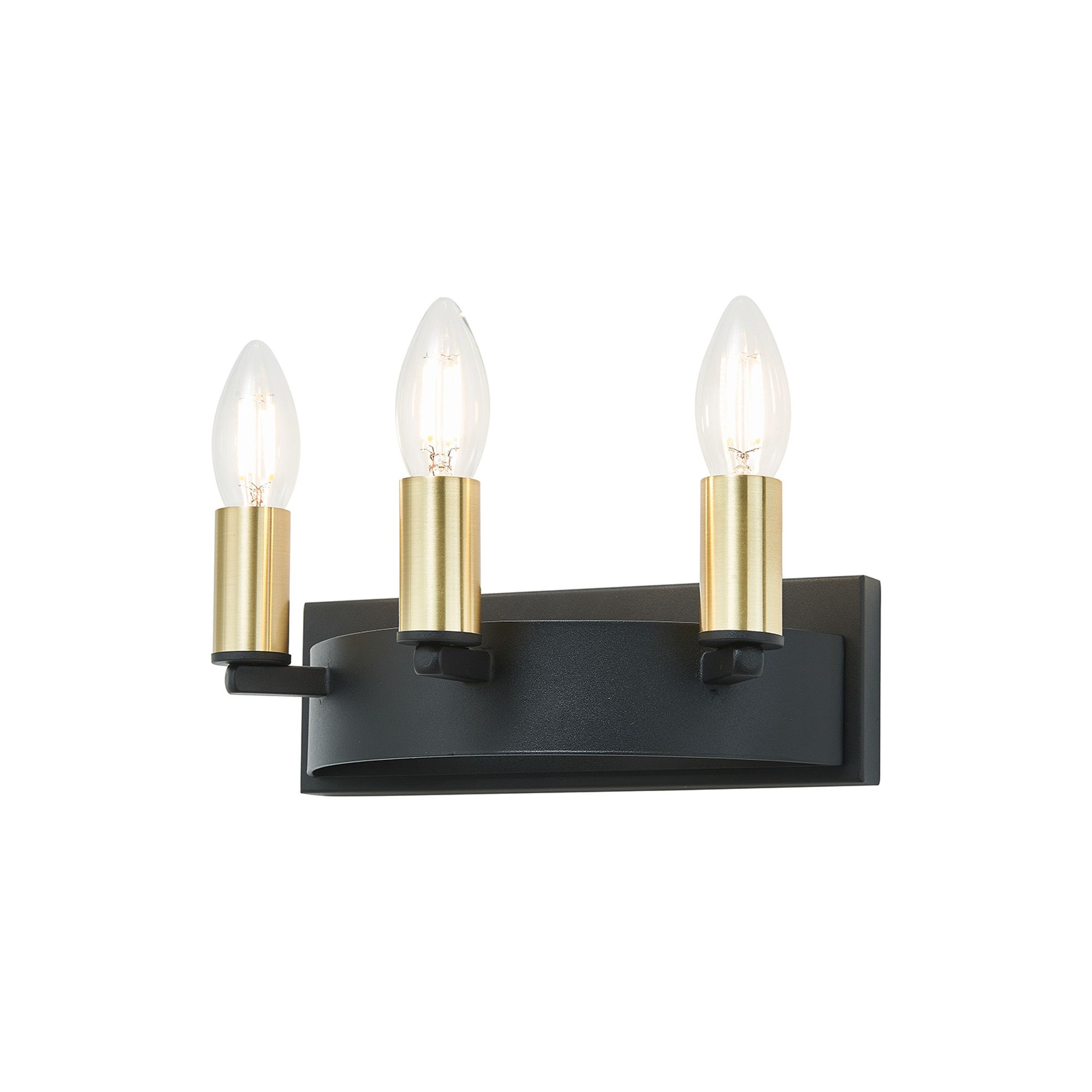 Vertex Wall Lamp, 3 Light E14, Satin Black