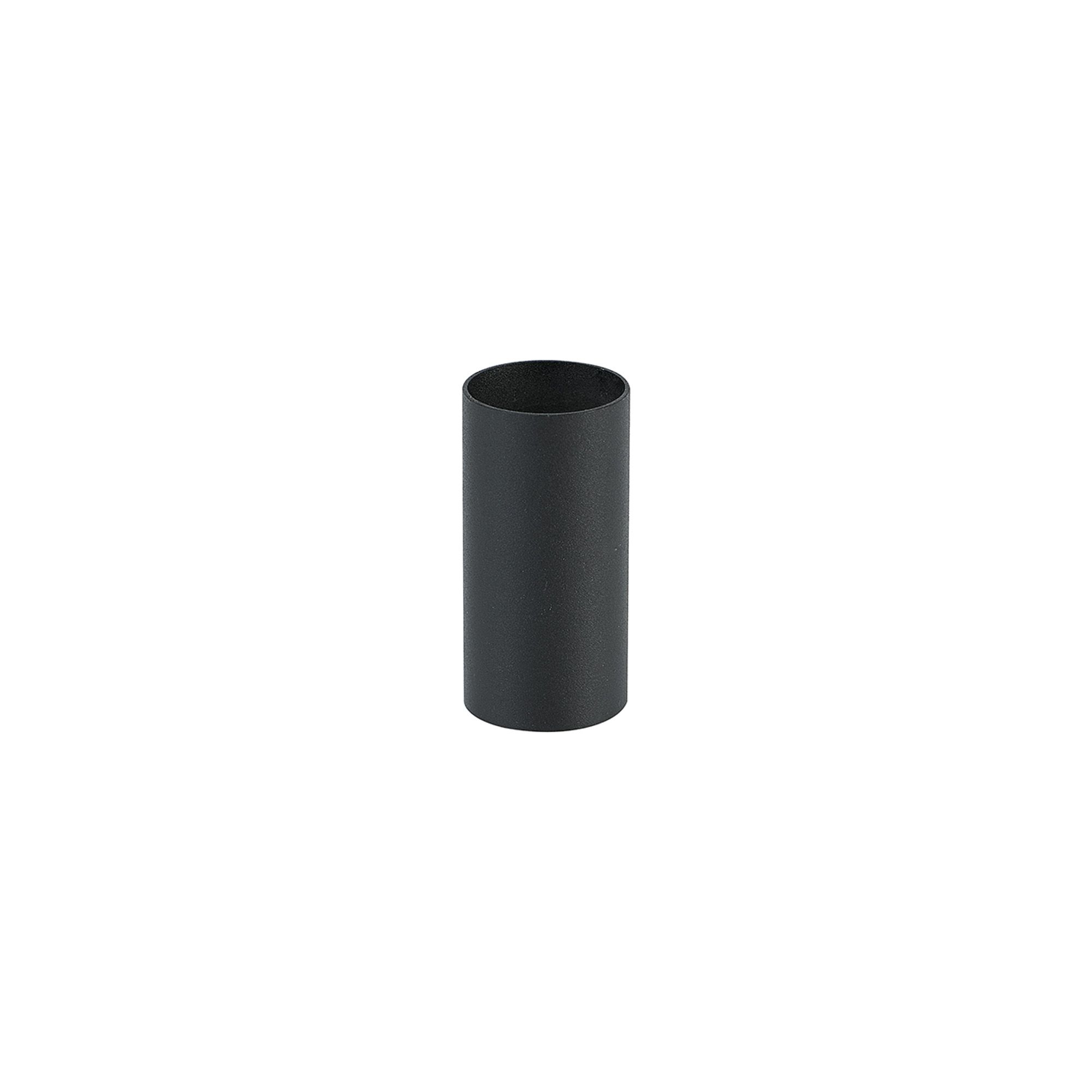 Vertex Single Lampholder Sleeve Satin Black