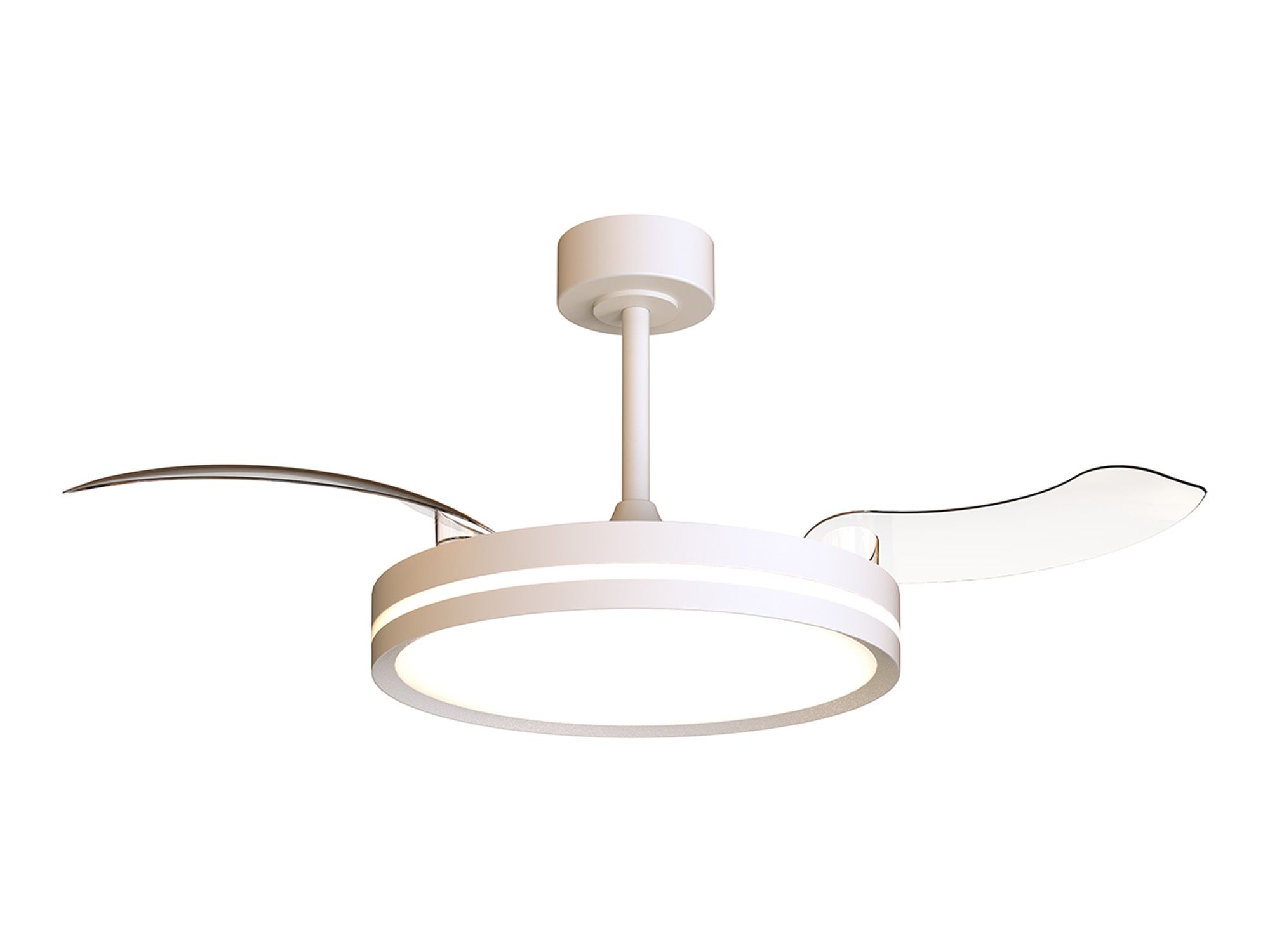 Villena M 49cm 36W LED Dimmable Ceiling Light With Built-In 28W DC Fan, 3000-5000K Remote Control, 5710lm, White, 5yrs Warranty