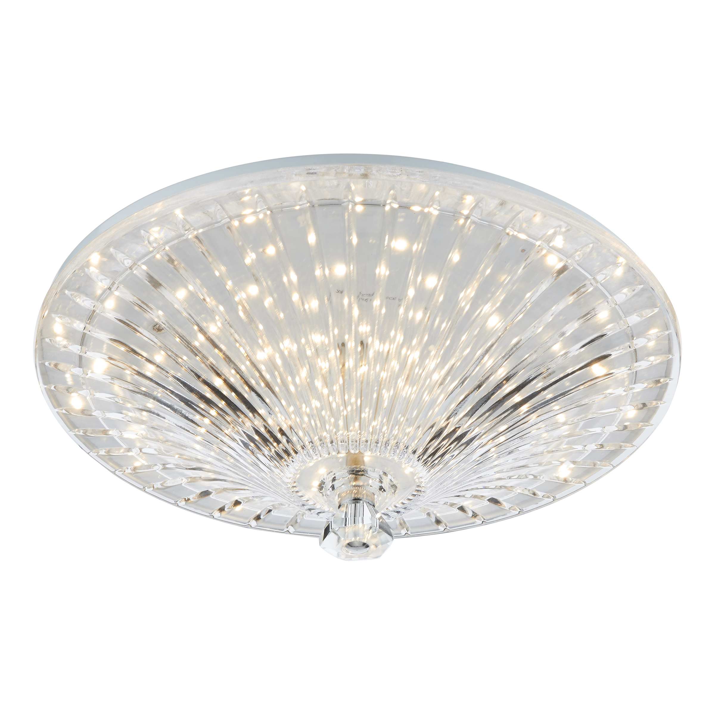 Durazno Single LED Flush Clear Glass/Polished Chrome Finish