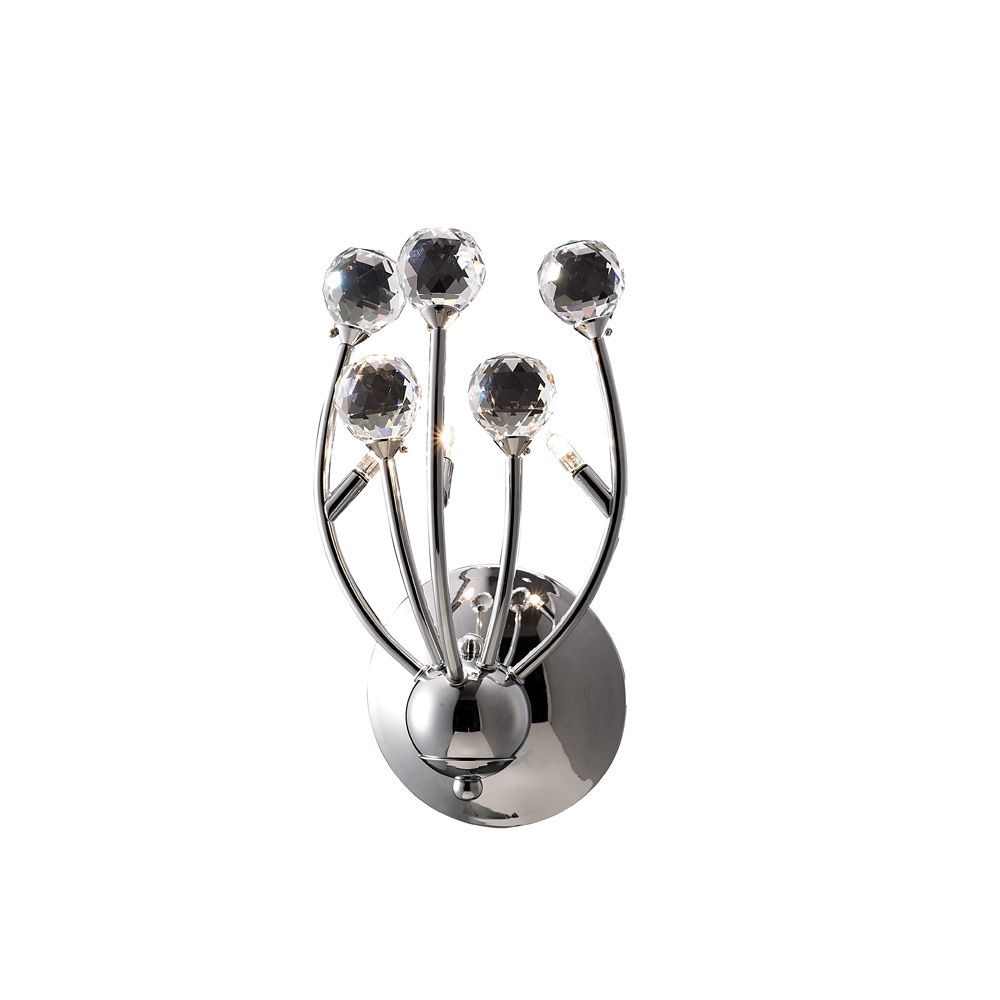 Xeena Wall Lamp Switched 3 Light G4 Polished Chrome/Crystal, NOT LED/CFL Compatible