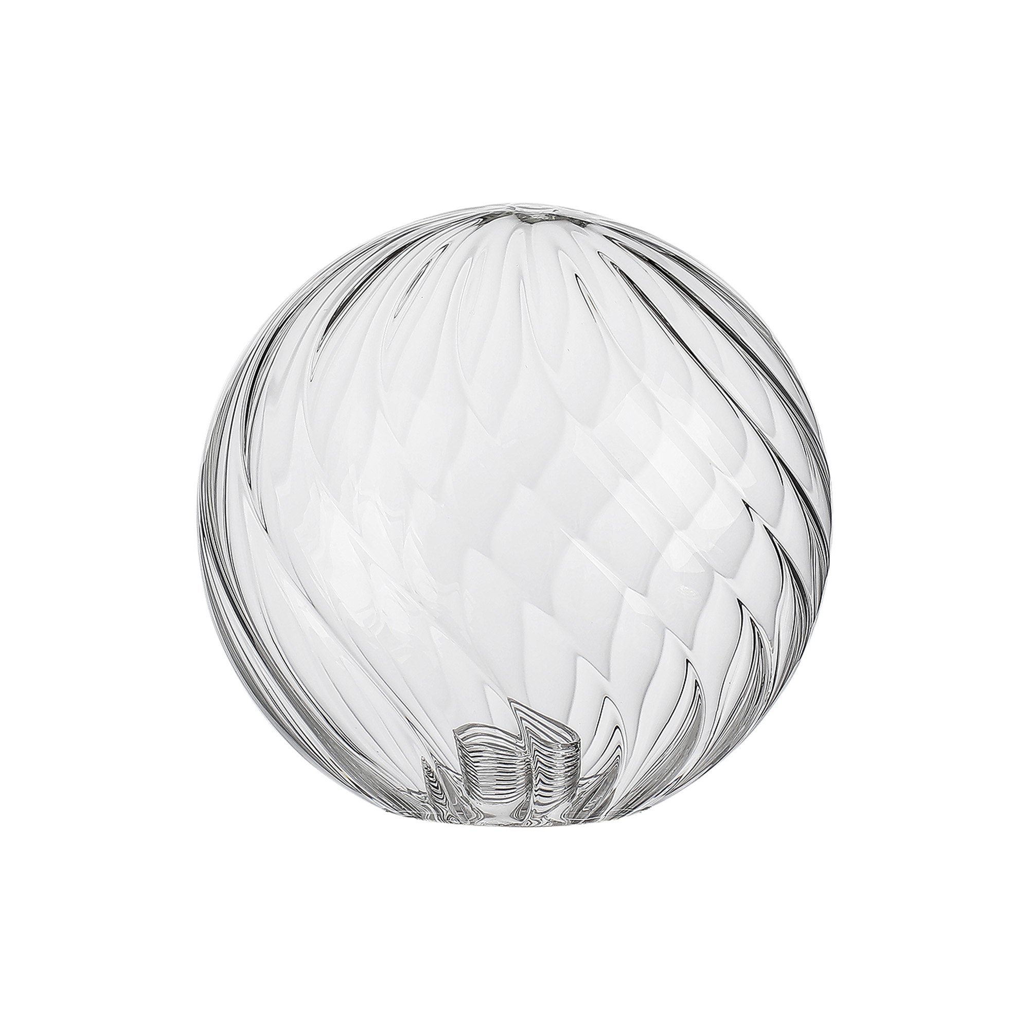 Carrick 12cm Swirl Round Glass Shade (I), Clear